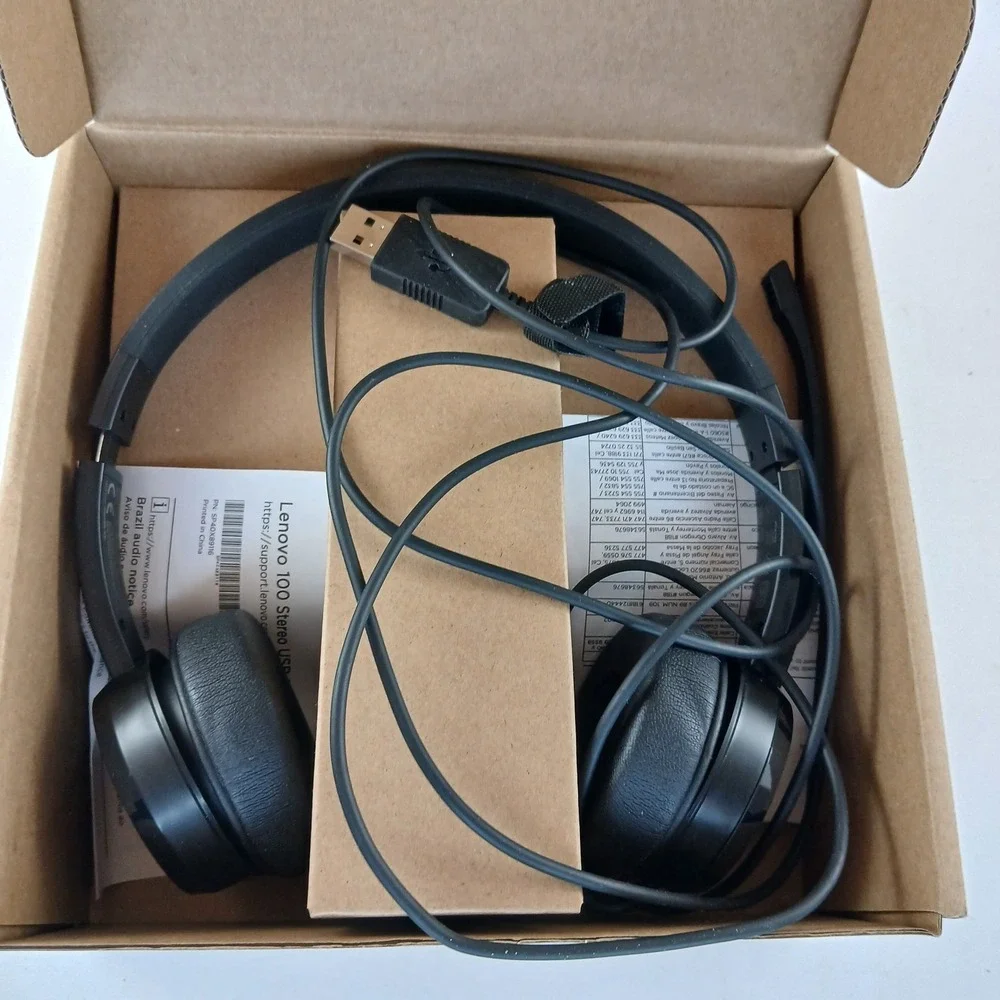 Lenovo 100 Stereo USB Wired Headset Model L09